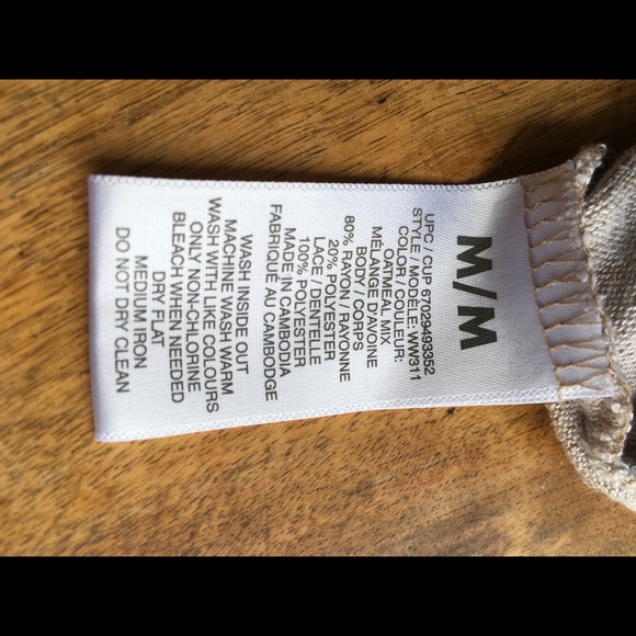 Women’s Jordache Tank Top Tan Medium Crochet Tie - Picture 7 of 7